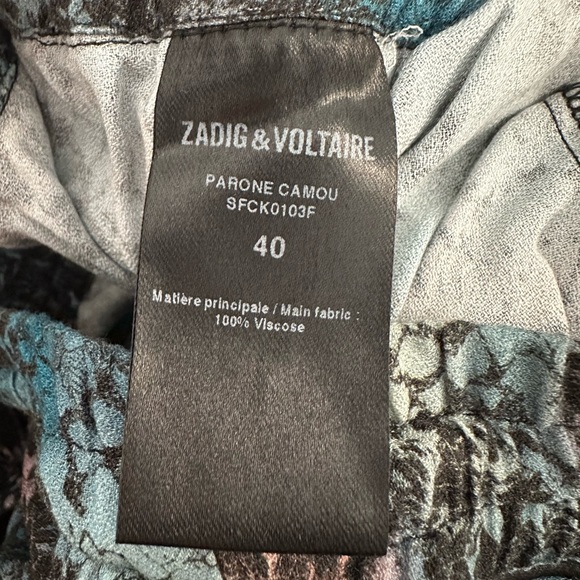 Zadig & Voltaire python floral parone camou pull on trouser - Picture 6 of 6